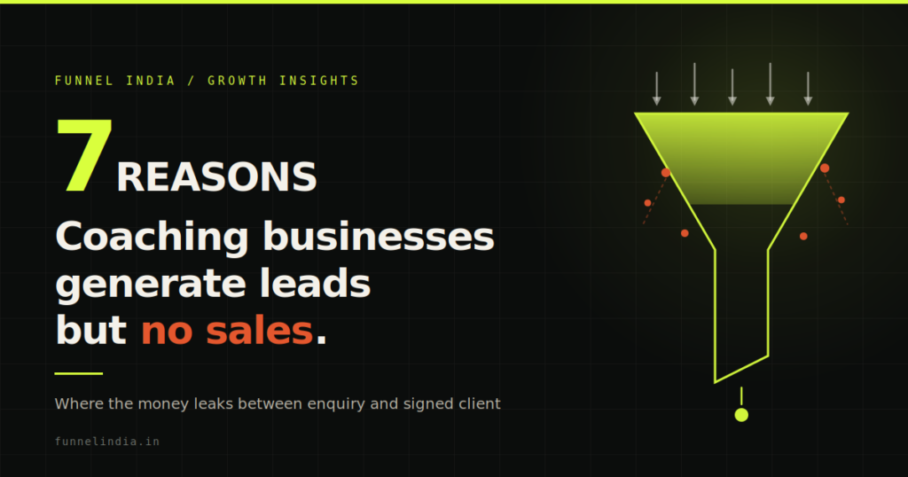 7 Reasons Coaching Businesses Get Leads But No Sales